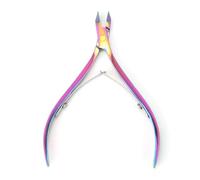 1 cortaúñas de acero inoxidable, herramienta de pedicura, cortacutículas, tijeras muy afiladas, coloridas, BH01