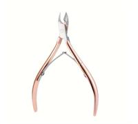 1 cortaúñas de acero inoxidable, herramienta de pedicura, cortacutículas, tijeras muy afiladas, dorado rosa, BH01