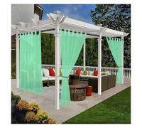 1 Cortina de Gasa for Exteriores, con Trabillas en la Parte Superior y Ligera Impermeable for decoración porches, pérgolas Patios para Patio, Gazebo(Color 1,Tab Top_W137 X H213)