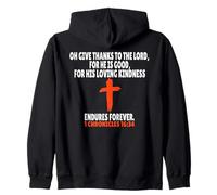 1 Crónicas 16:34 Versículos de la Biblia Escritura Sudadera con Capucha