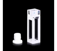 1 cubeta microsellada fluorescente de cuarzo de 1750 μL, longitud de trayectoria de 5/10 mm, transmitancia de luz UV/visible, termoestable a 600 ℃.