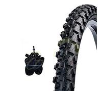 1 cubierta + 1 cámara de aire 26 x 1,90 (50-559) para bicicleta de montaña MTB bicicleta bicicleta negra