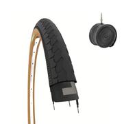 1 cubierta de 26 x 1 3/8 (37-590) + cámara neumática negra para goma para bicicletas de paseo City Bike Road Adultos