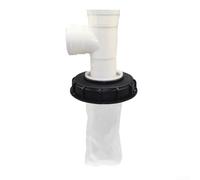 1 cubierta de filtro de tanque de agua, accesorios de cubo de tonelada IBC Ton Cubo, cubierta de filtro de plástico con tapa de cubo de tonelada de filtro, fácil instalación (DN150-camiseta vertical)
