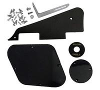 1 Cubiertas de Interruptor de Cavidad Pickguard Negro Tornillos de Soporte de la Placa Selector de Registro Se Ajustan al Kit de Estilo de Guitarra