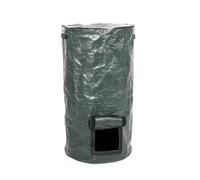 1 cubo de compostaje para jardines con durabilidad de polietileno, tapa transparente y diseño portátil para manejo de residuos orgánicos (verde, 35 x 60 cm)