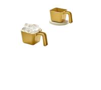 1 cuchara de hielo cuadrada y cuchara medidora para máquina, cuchara de porciones de gran capacidad para cafeterías y té con leche, cuchara profesional para congelador, apto para lavavajillas