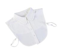 1 Cuello Falso Blanco, Cuello De Camisa Falso, Cuello De Camisa Desmontable, Cuello De Camisa Falso De Color Sólido Clásico, Cuello De Ropa Decorativo