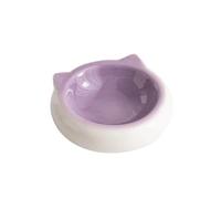 1 cuenco de cerámica con forma de oreja de gato con forma de orejas de gato, plato de comedor, antivuelco, suministros para mascotas, cuenco para beber (B)