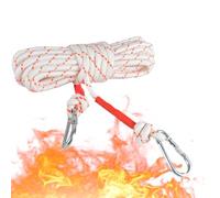 1 cuerda de seguridad de escape, cuerda de escalada profesional, cuerda de supervivencia de alambre de acero, versátil diseño de doble gancho, herramienta de rescate portátil, multifuncional para