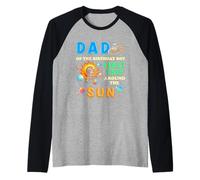 1 cumpleaños papá de cumpleaños niño Primer Viaje Alrededor del Sol bebé Camiseta Manga Raglan