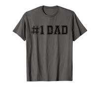 #1 Dad Number One Dad Día del Padre Vintage Sports Camiseta