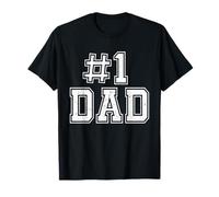 #1 Dad Number One Dad Día del Padre Vintage Sports Camiseta