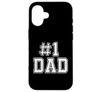 #1 Dad Number One Dad Día del Padre Vintage Sports Carcasa para iPhone 16