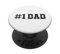 #1 Dad Number One Dad Día del Padre Vintage Sports PopSockets PopGrip Adhesivo