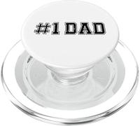#1 Dad Number One Dad Día del Padre Vintage Sports PopSockets PopGrip para MagSafe