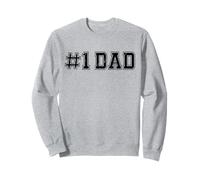 #1 Dad Number One Dad Día del Padre Vintage Sports Sudadera