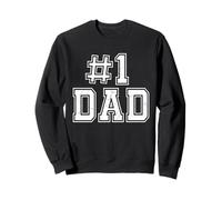 #1 Dad Number One Dad Día del Padre Vintage Sports Sudadera