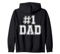 #1 Dad Number One Dad Día del Padre Vintage Sports Sudadera con Capucha