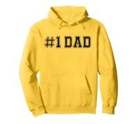 #1 Dad Number One Dad Día del Padre Vintage Sports Sudadera con Capucha