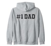 #1 Dad Number One Dad Día del Padre Vintage Sports Sudadera con Capucha
