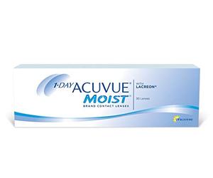 1 DAY ACUVUE MOIST WITH LACREON, REEMPLAZO DIARIO, PACK 30 LENTES, PARA MIOPIA (R9.0/D14.20/-1.00 A -12.00)