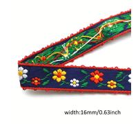 1 de Cinta Jacquard Floral, 16/20mm Ancha, Cinta Tejida de Poliéster Bordada con Flores para Manualidades DIY, Costura, Bolsas, Sombreros, Envoltura de Regalos, Scrapbooking