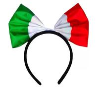 1 Diadema Con Bandera Italiana, 6 Pegatinas De Tatuajes Italianos, Diadema Con Lazo, Pegatinas De Tatuajes Para Competiciones Deportivas, Decoración De Alegría.