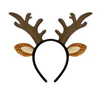 1 diadema de cuerno, horquilla de cuernos de reno, asta marrón, diadema de reno de Navidad, adecuada para carnaval y mascarada