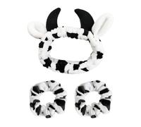 1 Diadema De Elemento De Vaca Y 2 Corbatas Para El Cabello De Elemento De Vaca, Lindos Accesorios Para El Cabello De Animales, Accesorios Elásticos Para El Cabello