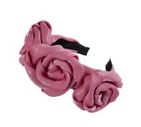 1 diadema de flores grandes, diadema de flores para novia, diadema ancha, corona de flores, rosas para el pelo, accesorios para el pelo para carnaval, fiestas, playa, vacaciones, morado