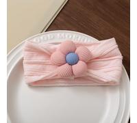 1 diadema de flores para bebé, turbante suave, diademas de nailon, diademas elásticas, accesorios para el pelo para niños, accesorios para bebés para recién nacidos, niñas pequeñas, rosa B