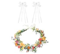 1 Diadema Estilo Pastoral, 1 Par De Diademas De Encaje, Diadema Corona De Flores, Diadema De Flores Para Mujer, Corona De Flores Para Mujer, Diadema De Flores, Tocado De Flores