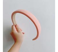 1 diadema para mujer, serie de colores caramelo, cinta ancha y gruesa, diadema simple, colorida, retro, accesorios para el cabello para mujeres, fiestas, bodas, color rosa