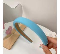 1 diadema para mujer, serie de colores caramelo, cinta ancha y gruesa, diadema simple, colorida, retro, accesorios para el pelo para mujeres, fiestas, bodas, azul cielo