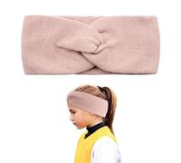 1 diadema rosa para niña, diadema de punto para niños, transpirable, antideslizante, diadema deportiva de color sólido, adecuada para bailar, correr y andar en bicicleta