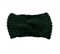 1 diadema trenzada de punto vintage, cálida y elegante for otoño e invierno, perfecta for uso diario en la calle.(Dark Green)
