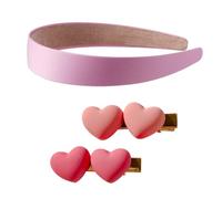 1 diadema y 2 horquillas para el pelo, diadema simple con ala ancha, diadema de color liso, horquillas de amor dulces, accesorios para vestido de baile, accesorios para el cabello para mujeres y niñas