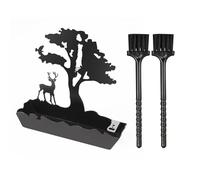 1 Disco De Espiral Para Mosquitos De Ciervo, 2 Piezas De Cepillo Para Cenizas Para Fumar, Gancho De Metal, Soporte Para Espirales Para Mosquitos, Soporte En Espiral Para Espirales Para Mosquitos