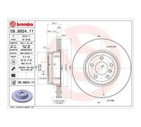 1 Disco De Freno Brembo Barnizado Para Eje Trasero 09.9924.11