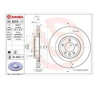 1 Disco De Freno Brembo Barnizado Para Eje Trasero 09.b503.11