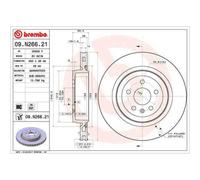 1 Disco De Freno Brembo Barnizado Para Eje Trasero 09.n266.21