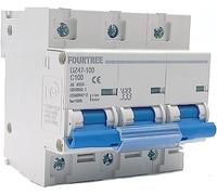 1 Disyuntor DZ47 63A 80A 100A 125A MCB 10KA Interruptor de Aire en Miniatura de Alta Capacidad de Interrupción 1P 2P 3P 4P (Size : 1P, Color : 63A)(100a,3P)