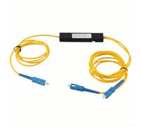 1 divisor de fibra óptica 1 a 2 con conector SC/UPC, monomodo 9/125um SM para red FTTH, longitud del cable de 1,2 m, carcasa de plástico ABS para Hy