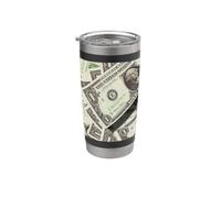 1 Dólar Billete Dinero Moneda EE.UU. Efectivo Empresario Finanzas Vaso térmico de acero inoxidable de doble pared