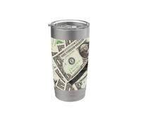 1 Dólar Billete Dinero Moneda EE.UU. Efectivo Empresario Finanzas Vaso térmico de acero inoxidable de doble pared