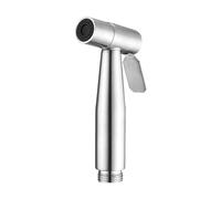 1 ducha de mano, cabezal de ducha de acero inoxidable, pulverizador de bidé para inodoro, ducha de mano, plateado