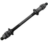 1 eje de bicicleta negro de 190 mm para bicicleta de múltiples velocidades, eje trasero de 3/8 pulgadas, 26 TPI, kit de arandela de tuerca de bloqueo cónico, bujes de ruedas, accesorios de ciclismo