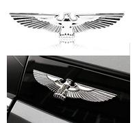 1 emblema adhesivo de metal con diseño de águila en 3D para decoración de coche, para coche, motocicleta, bicicleta, accesorios decorativos (plateado/grande)