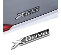 1 Emblema Adhesivo Xdrive Plateado Brillante Compatible con Las Series 1, 2, 3, 4, 5, X1, X3, X5, X6, X7, M2, M3, M4, M5, M6, etc. Accesorios de Repuesto para Maletero Trasero